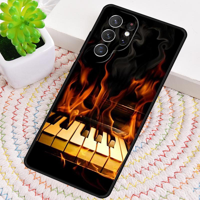 

Piano Keys Music TPU Phone Case For Samsung Galaxy note 10 pro S26 S25 S24 S23 S22 Ultra Plus S21 FE S20 Shockproof Cover Galaxy S21 FE 5G
