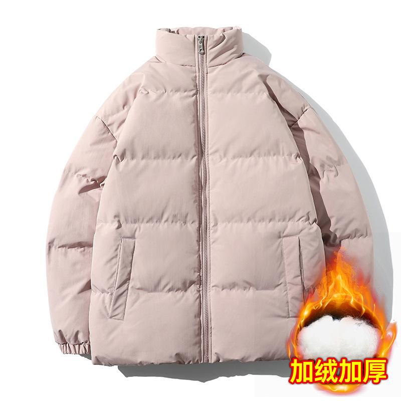 

Bread Cotton Clothes 2026 Men s Same Stand Collar Thickened Cotton Clothes Japanese Jacket 5XL рожевий