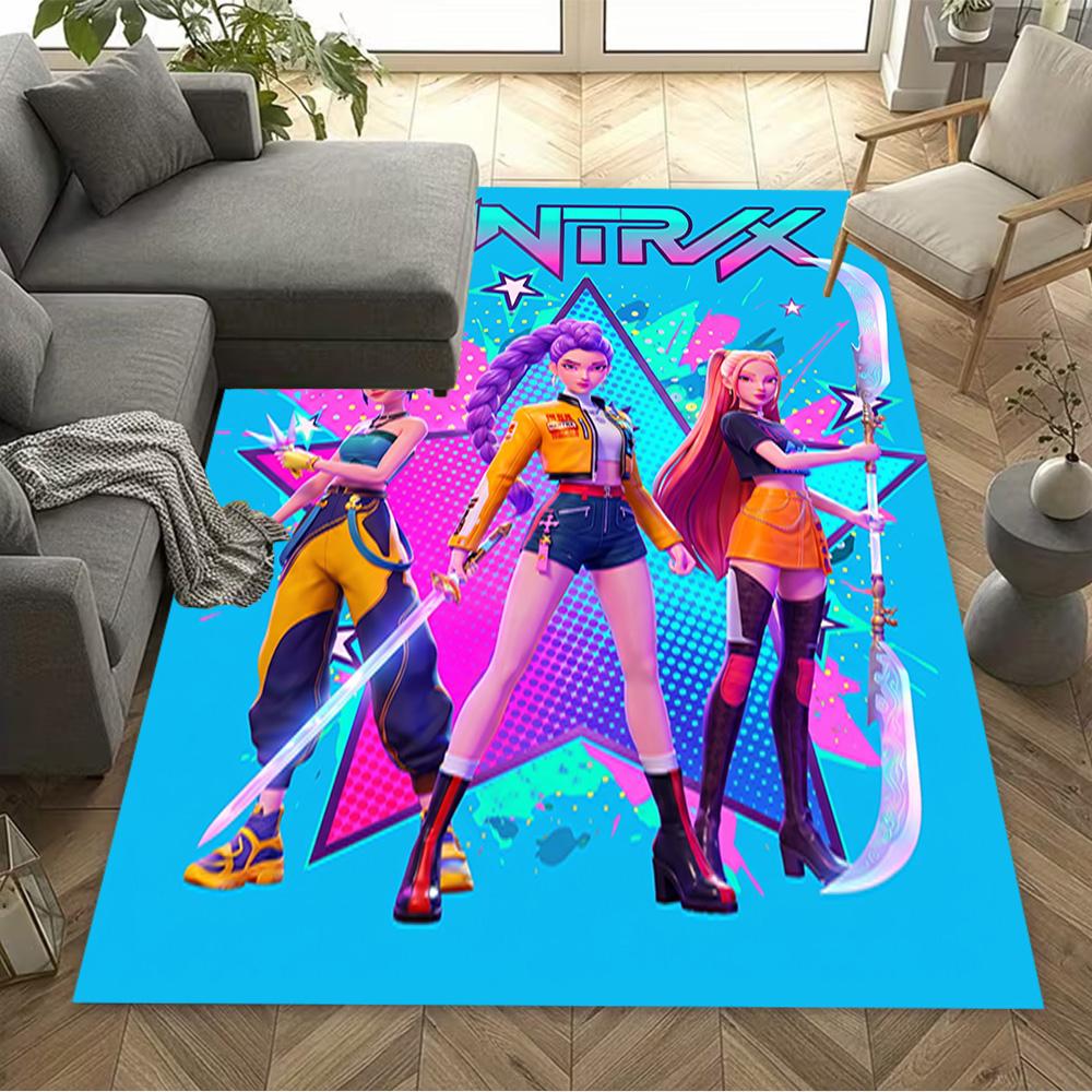 K-pop Demon Hunters Area Rug Suitable for Game Room Decorate room Dormitory Dining Room Anti-slip Rug Office home decor Gift for Festivals