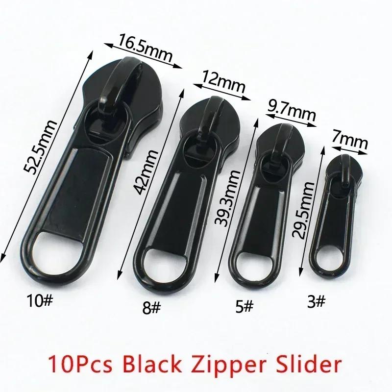 5/10M Meetee 3# 5# 8# 10# Czarne nylonowe zamki spiralne + suwak do szycia ubrań Zamki błyskawiczne Główka Zapięcie Naprawa zamka błyskawicznego Akcesorium DIY