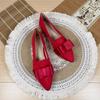 Fashion Flat Shoes for Women Spring and Autumn Retro Butterfly Bow Large Size Women's Shoes 42 43 44 Loafers Women  Ladies Shoes