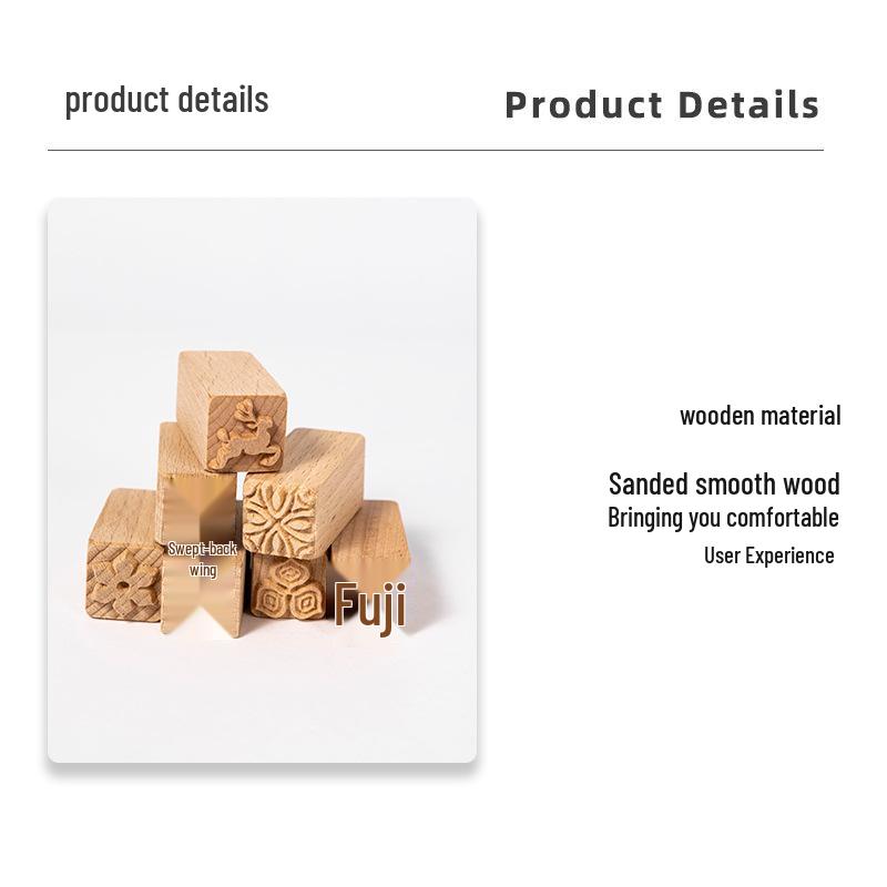 Wooden Texture Ceramic Stamp - Animal & Plant Polymer Clay Mold Tool