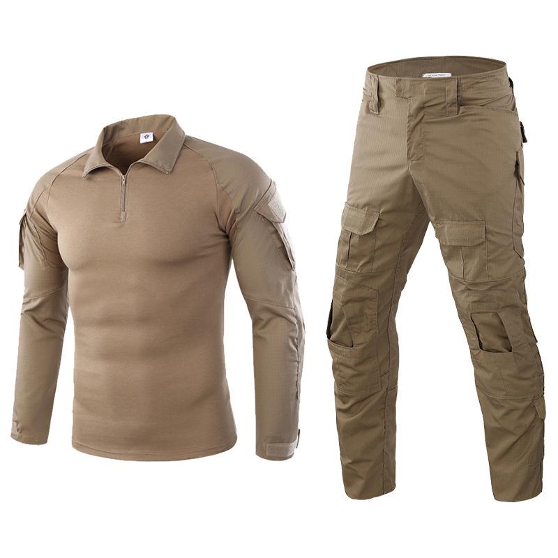 Outdoor special supply, camouflage No. 1 frog suit training suit, long-sleeved frog suit set. S хаки