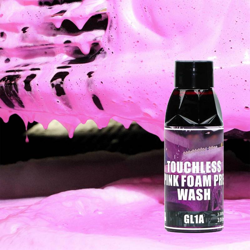 Pink Foaming Car Wash Soap Auto High Cleaning Foaming Soap Car Detailing and Cleaning Detergent Soap for Cars Trucks Motorcycles