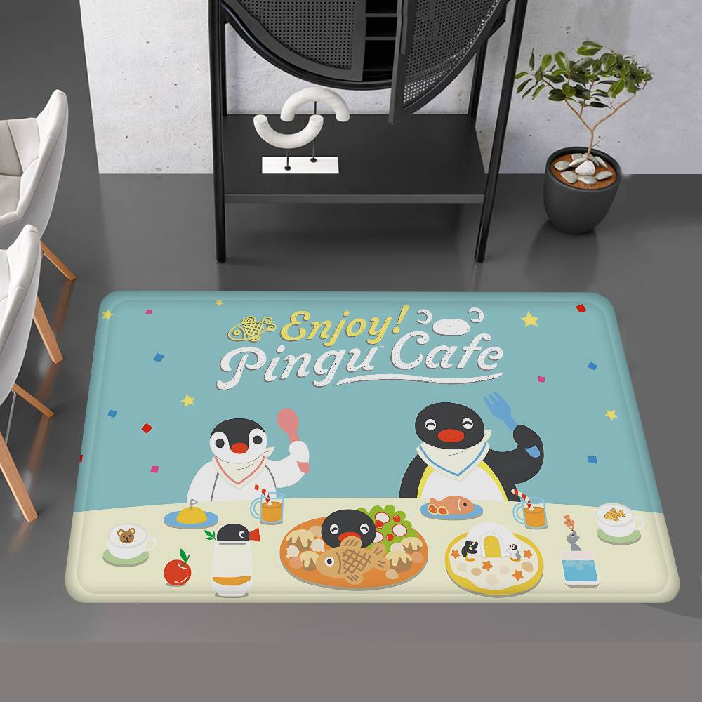 Funny P-PinguS Cute Cartoon Entrance Door Mat Nordic Style Home Doormat Bathroom-Toilet Mats Bedroom Hotel Decor Mat