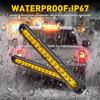 2X LED Flowing Amber Brake Turn Signal Stop Tail Light Bar Strip Truck Trailer V