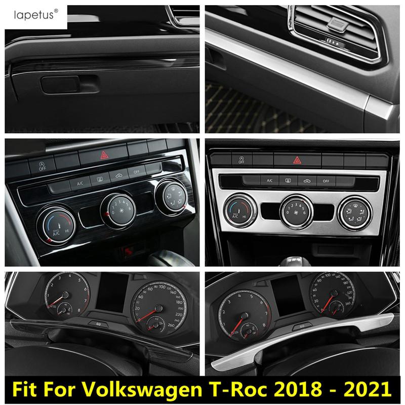 Striscia Cruscotto Auto / Pannello di Controllo Centrale / Copertura Interruttore Aria Condizionata Centrale / Accessori Trim Per Volkswagen T-Roc T Roc 2018 - 2025