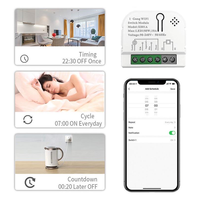 Graffiti Smart WiFi Voice-Controlled On/Off Switch with Alexa Integration, 1-Way Mini Module