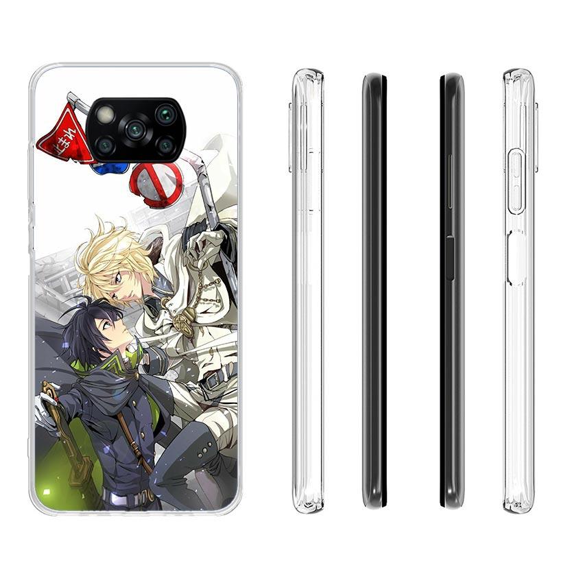 Seraph Of The End Case Phone Cover for Xiaomi Redmi Note 10 9 9S 8 8T 7 5 Pro Mi 12T 11T 10T 9T 12 11 Lite A3 A2 Trend Fundas Mi