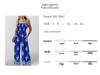 2025 Summer Women's Printed Casual Loose Short Sleeve Jumpsuit