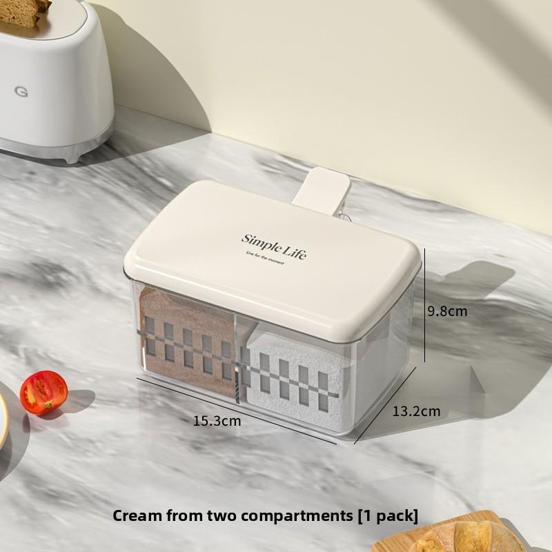 

Kitchen Household Multi-purpose Seasoning Box Two squares бежевий