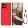 For Motorola MOTO Edge 50 Neo ,S50 Case Soft Premium Liquid Silicone Case with Flocking Inside Cover with Strap for Moto S50