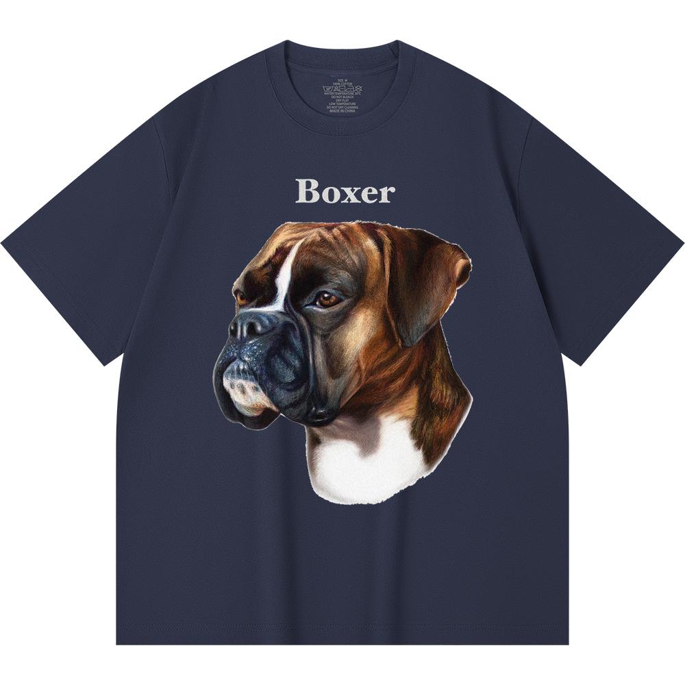 230GSM 100% Cotton T-Shirt Boxer Print Tees Funny Harajuku Style Combed Cotton Tshirt