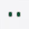 Boucles d'oreilles Miss Green Victoria Halo