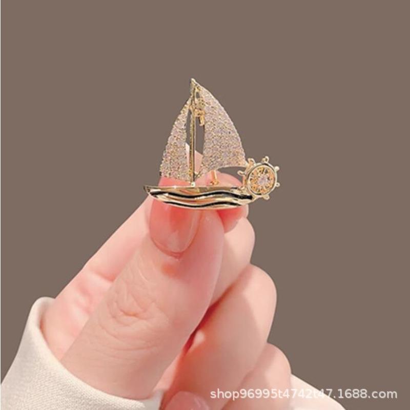 New Alloy Brooch High-end Niche Women's Peony High-end Pin Coat Suit High-end Versatile Brooch