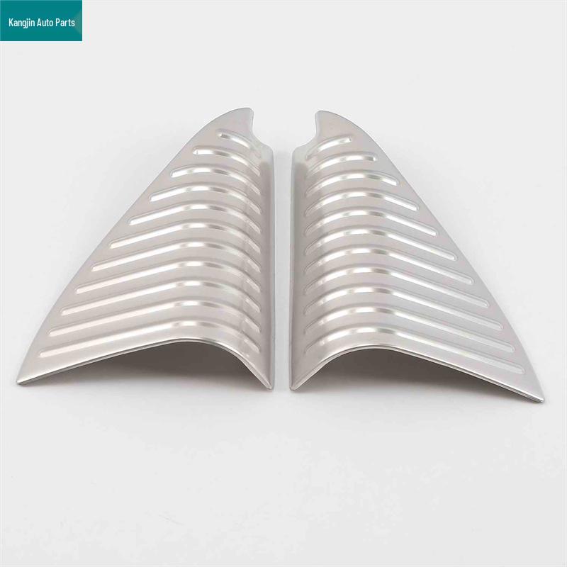 Silver Stainless Steel Interior Rear Anti-Kick Frame for Volkswagen T-Cross 2018 Model