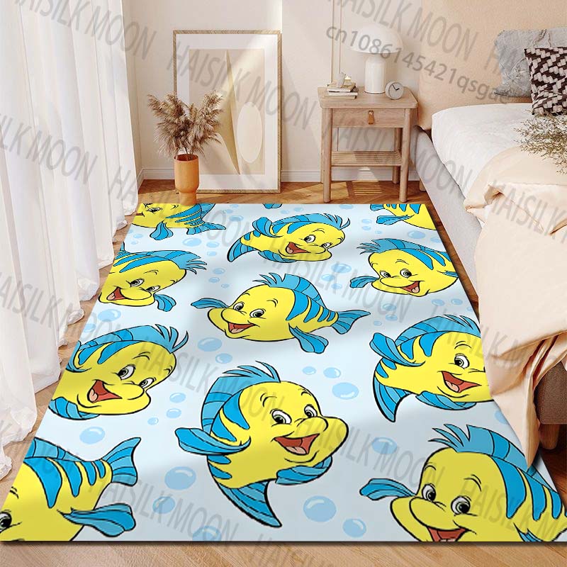Multiple Sizes Disney Princess Pets Print Carpet for Living Room Bedroom Kid's Room Home Decor Area Rug Sofa Cloakroom Play Mat