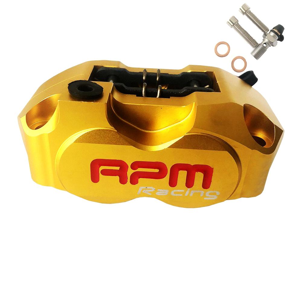 

Universal Motorcycle 4 Piston Brake Caliper Pump 82mm Installation 200mm/220mm Brake Disc For WISP RSZ Turtle King Radiant золотий