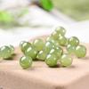 Hetian Jade Qinghai Clear Green Round Beads – High Ice Quality, No Impurities or Cracks.