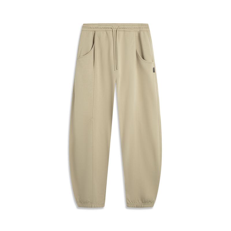 

Li Ning CF Уличные Зауженные Свободные Талия Стройнящие Брюки-бананы Повседневные Брюки Мужские брюки Флис-Мышино-коричневый AKLV805-1 S