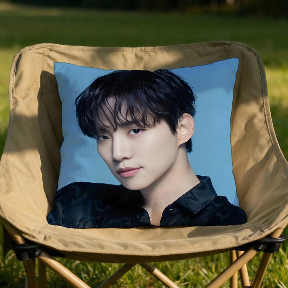 Kpop Lee JJunho Cushion Cover Soft Reversible  Durable Pillow Cover  MultiScene Use for Home  Car Daily Comfort