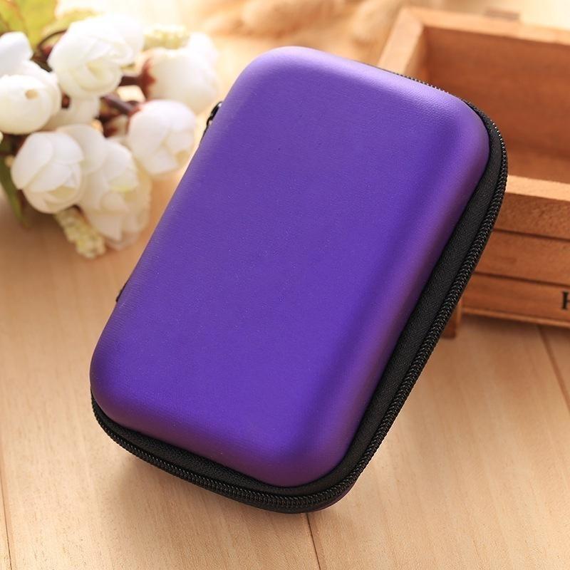 1 Pcs Earphone Wire Box Rectangle Data Line Cables Storage Box Case Container Organizer Coin Purse Box