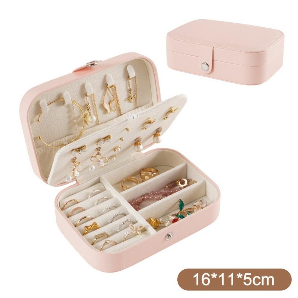 Multi-layer Earring Storage Case PU Leather Ornaments Storage Case Jewelry Box Women's Jewelry