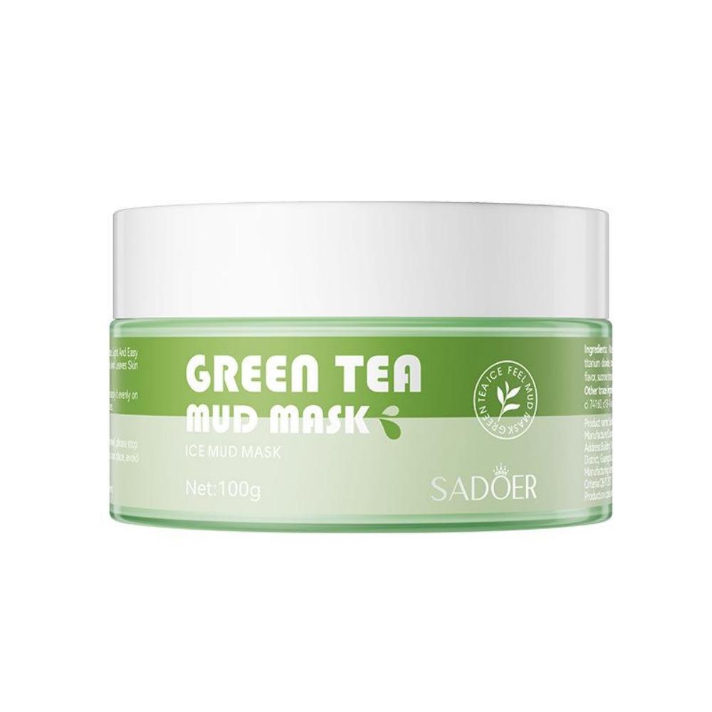 100g Green Tea Cleansing Mask, Hydrating Anti-acne Mud Mask, Exfoliating Acne, Natural Nourishing Ingredients
