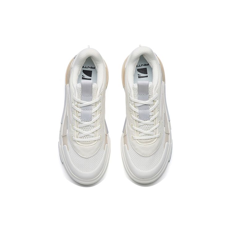 Anta Lightweight Breathable Low-Top Sneakers Women Sneakers White Gray 922238066-1