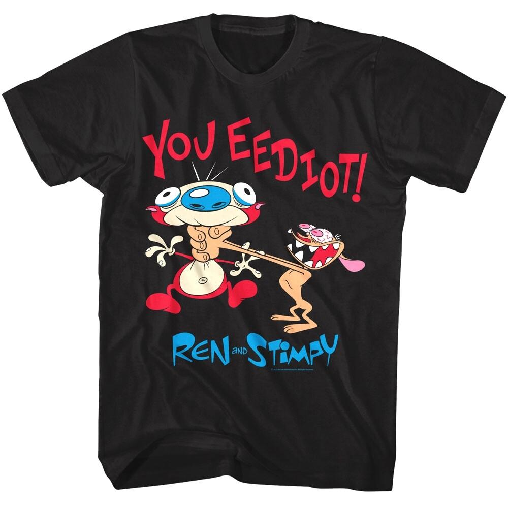 Ren and Stimpy You Eediot Men T Shirt S