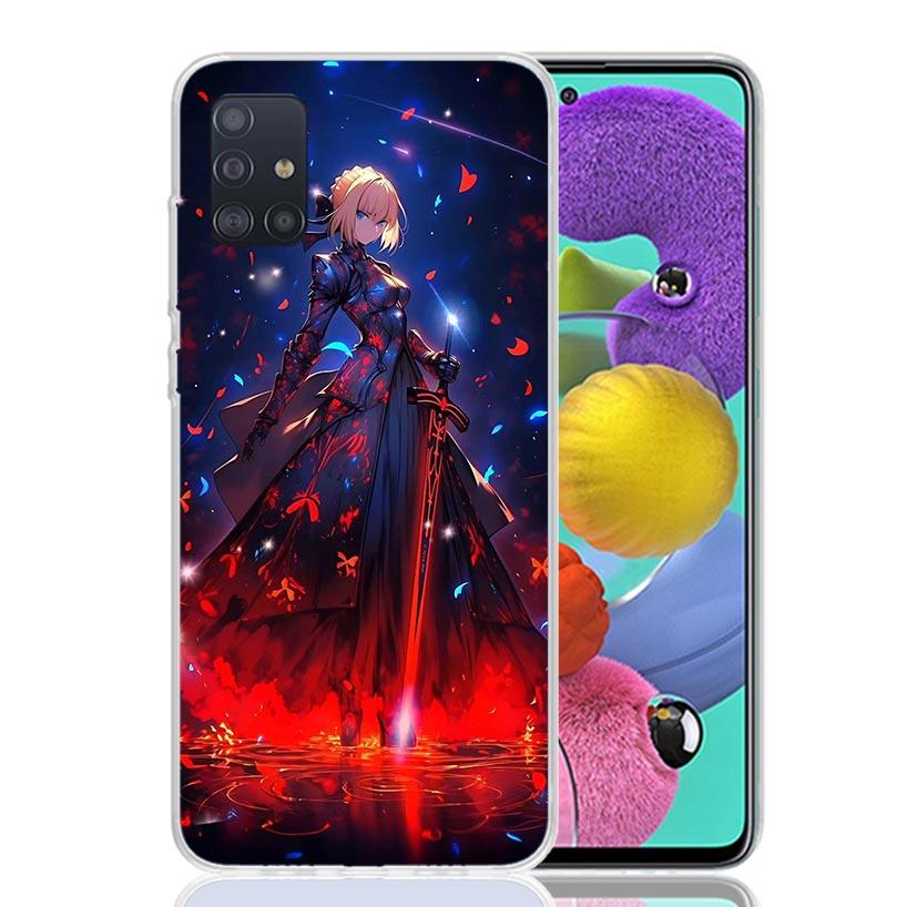 Fate Zero Stay Night Saber Phone Case For Samsung Galaxy A52 A32 A22 A12 A02S A50S A30S A51 A31 AA71 Note 20 Ultra 10 S10 Plus G