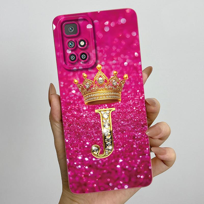 For Xiaomi Redmi 10 Case Redmi10 Luxury Letters Liquid Soft Silicone Back Cover For Xiaomi Redmi10 2022 Case Coque Fundas Shell