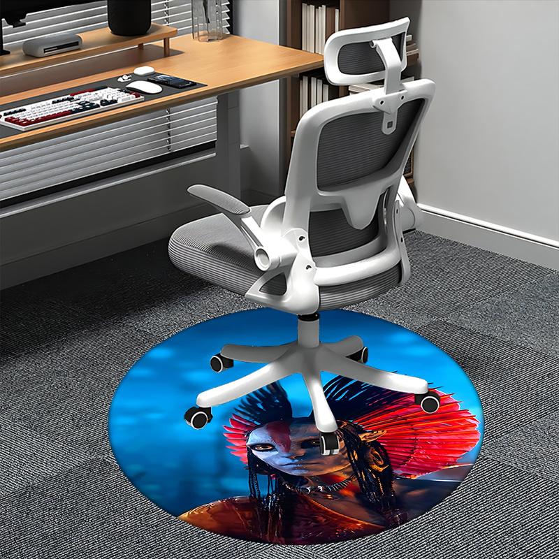 

Native American Inspired Chair Mat Round Carpet for Home Decor, Office Use, and Gifts0201b 80cm by 80cm