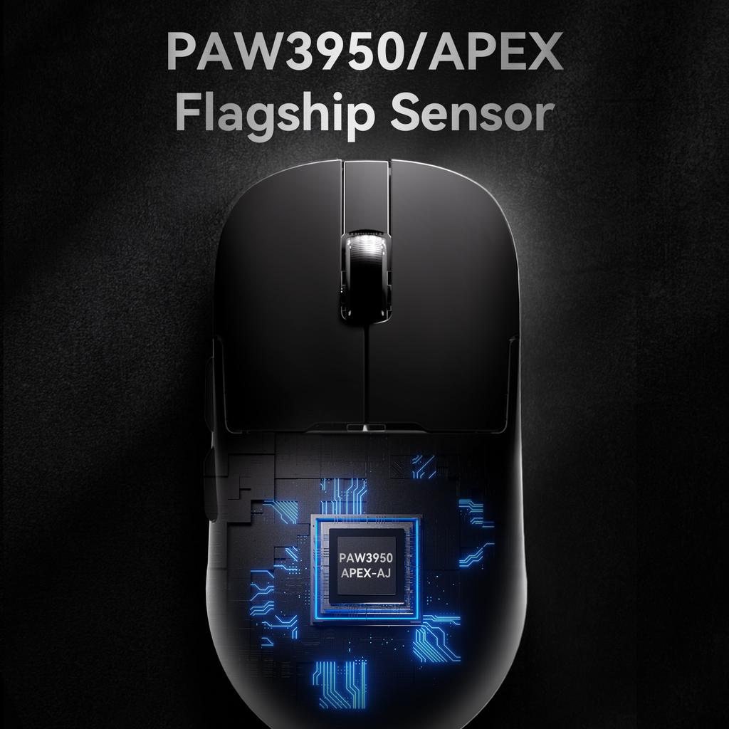 Ajazz AJ179 APEX Wireless Gaming Mouse PAW3950 Sensor 2.4G USB Optical Lightweight Ergonomic Comfortable Right-handed Design