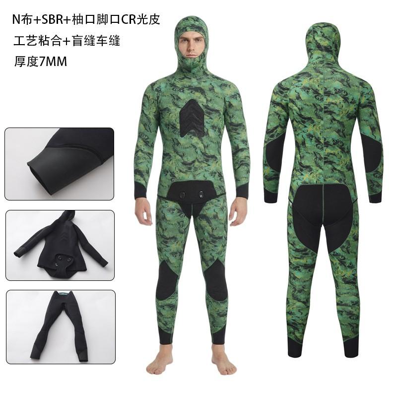 Mens 3mm 5mm 7mm CR Neoprene Wetsuit Separates Scuba Diving Snorkeling Cold Water Swimming