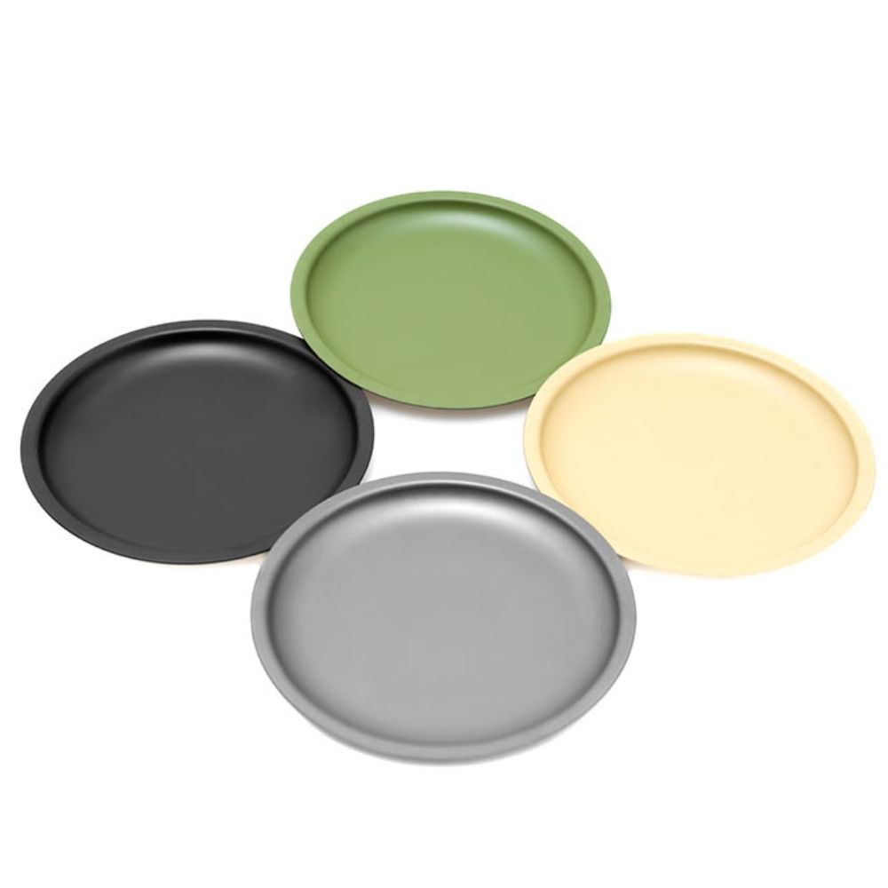S/M Retro Picnic Cutlery New Aluminum Alloy Outdoor Frying Plate Heatable Dining Plate Outdoor Camping