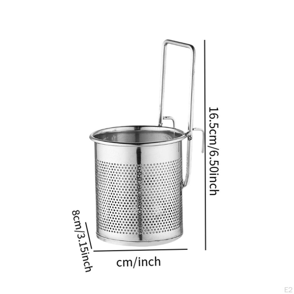 Deep Fry Basket Kitchen Colander with Handle Pasta Strainer for Hotel Dining Room
