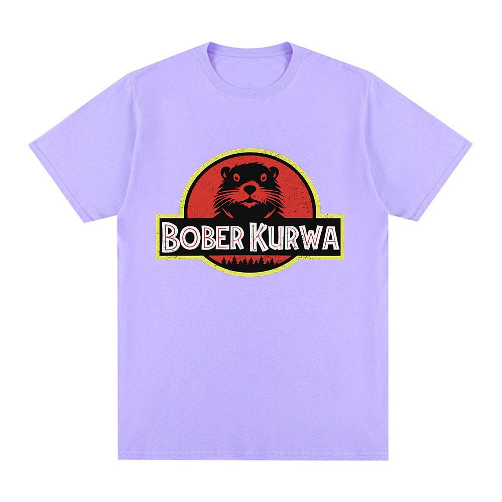 Bober Kurwa Bobr Funny Meme Graphic T-shirt Men's Women Fashion Hip Hop Short Sleeve Loose T-shirts 100% Cotton Cozy T Shirts