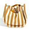 HERMES Border with pouch Cannes PM Tote Bag Hand Bag Canvas yellow/White