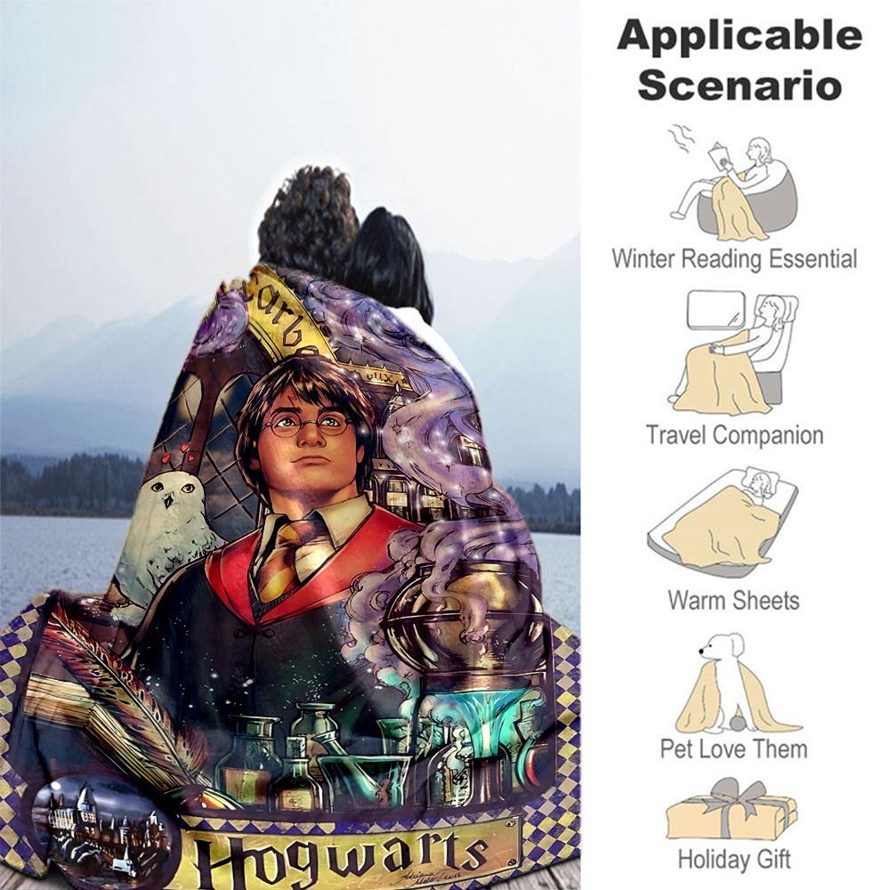 1pc Hogwarts potion class Harry Potter Outdoor Flannel Throw Blanket All Season Soft Warmth,Home Decor 1031154
