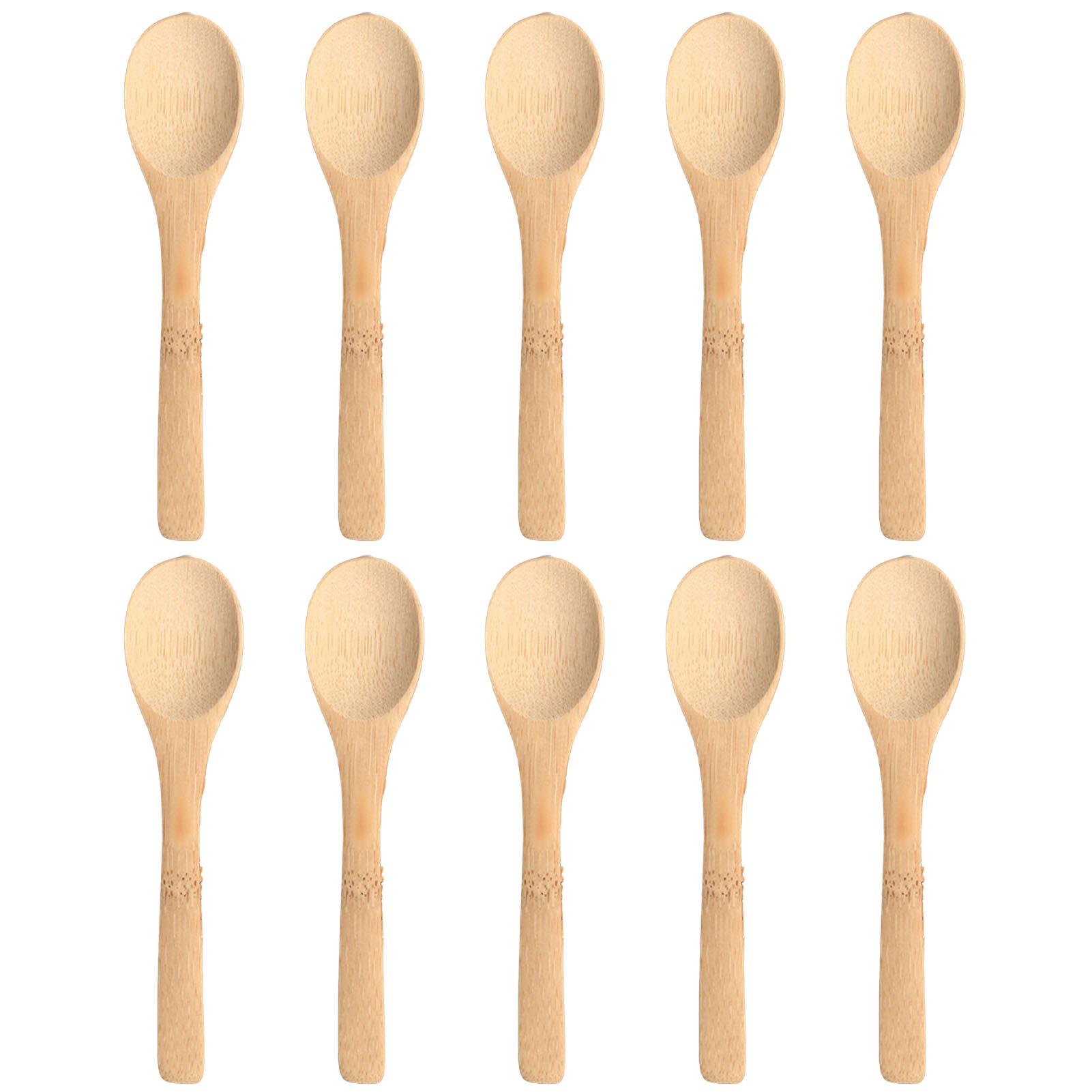 

Small Bamboo Wooden Spoons Tiny Ellipse Serving Wood Spoons for Seasoning Oil Coffee Tea Sugar 1PCS светло-серый