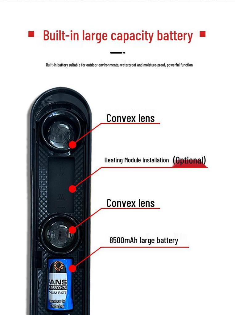Battery-Powered Wireless Infrared Beam Detector, Outdoor Waterproof Anti-theft Alarm, Easy Installation, No Wiring Needed