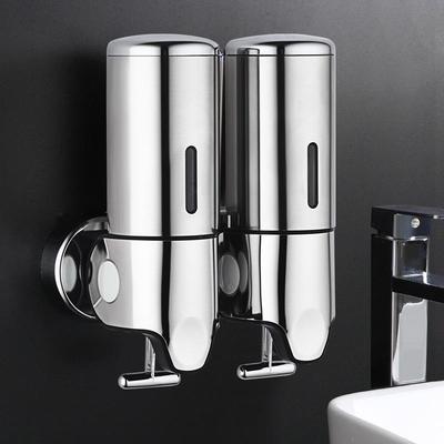 Wall-Mounted Stainless Steel Manual Soap Dispenser for Bathroom