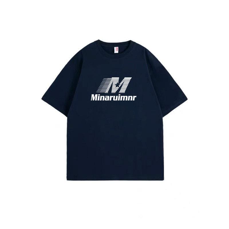 Pure cotton American high street black short-sleeved t-shirt women's summer new loose large size fat mm design niche top