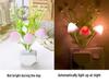LED Energy-Saving Mushroom Lamp with Colorful Artificial Flowers and Night Light Vase