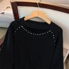 Plus Size Women's Thick Round Neck Sweater, Bust 150/160, Fits 200-350 Jin, Model 8062.