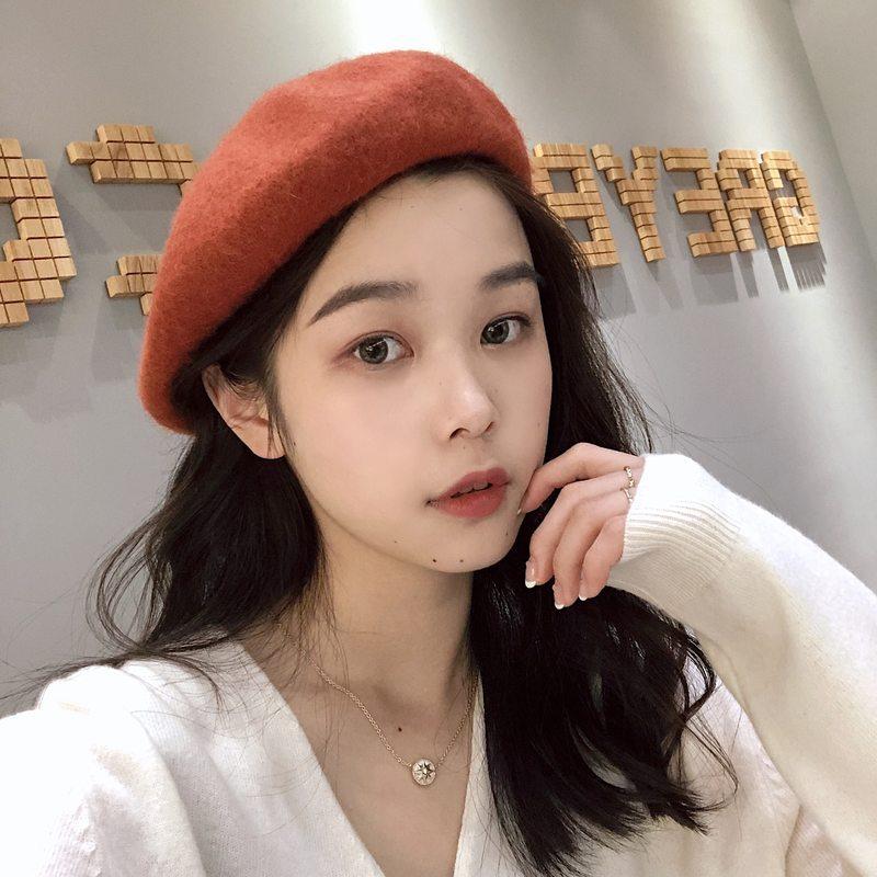 

Autumn and Winter Vintage Versatile Winter Beret Tide British Bud Painter Hat Spring and Autumn ins Adjustable