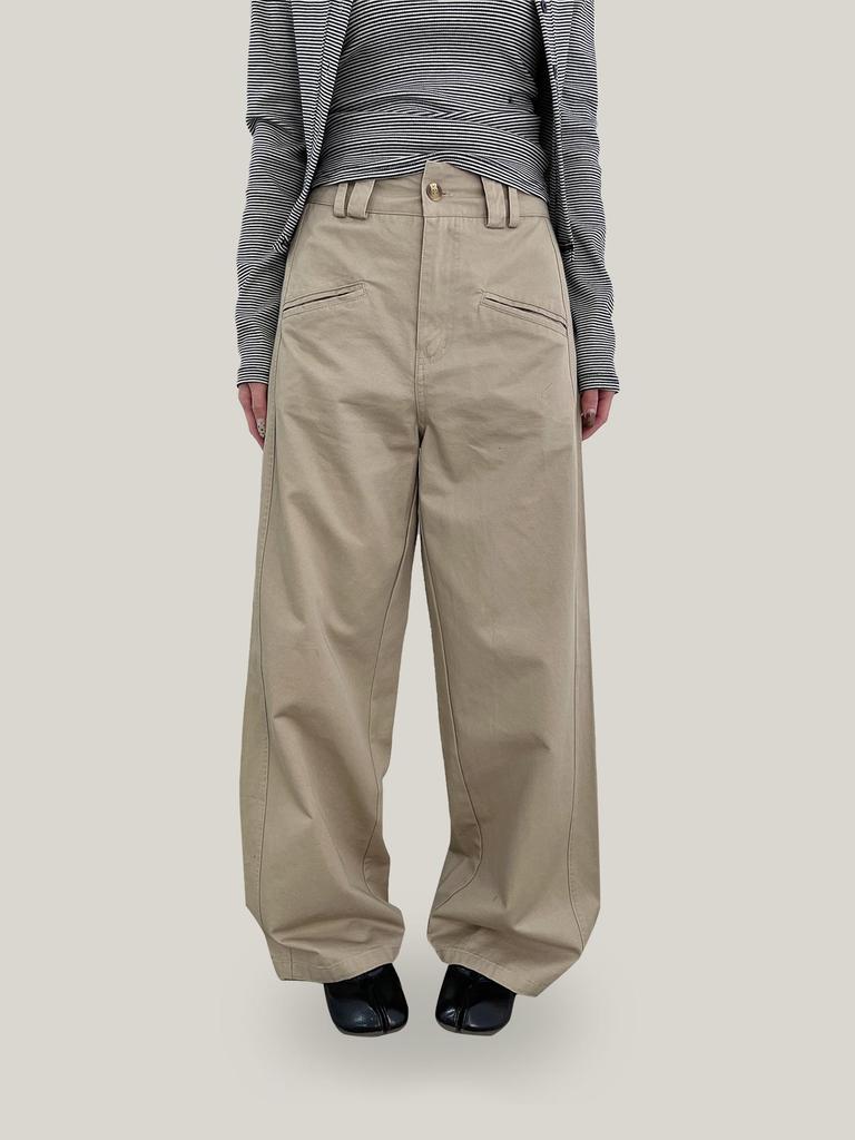 Yuyi Spring 2026 Women's American Style Wide-Leg Casual Pants with Single Pocket