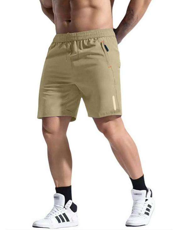 Pantaloni scurți sport reflectorizanți cu uscare rapidă pentru bărbați europeni - Stil de mătase glacială de vară