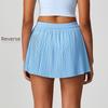 Style Women's Tennis Skirt High Waist Speed Fake Two-piece Hip Cover Sports Casual Skirt Tennis Clothing